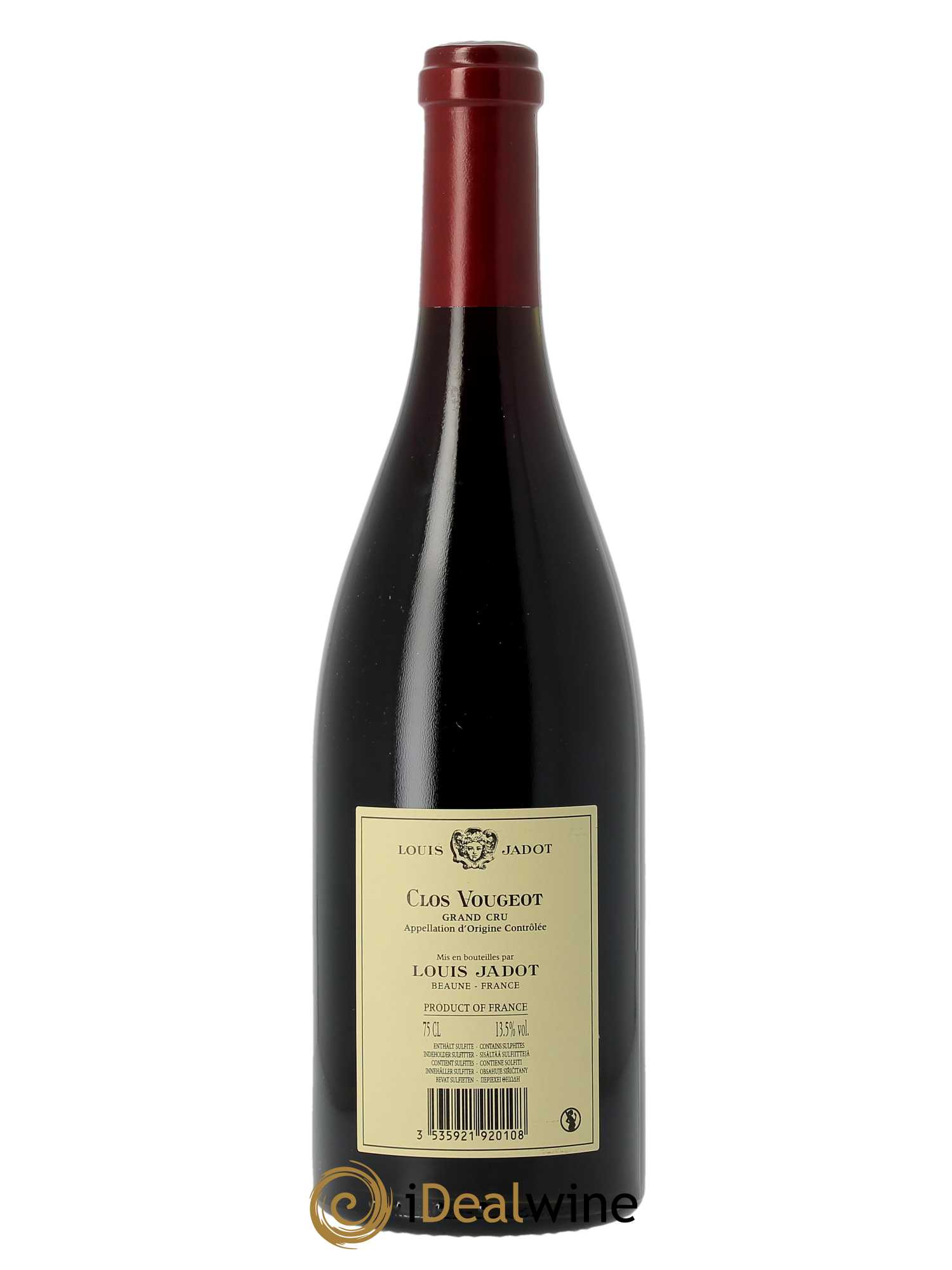 Clos de Vougeot Grand Cru Louis Jadot (Domaine)  2012 - Lot de 1 Bouteille