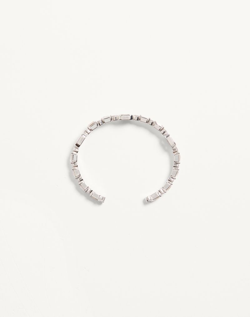 Pulseira oval em metal com cristais Swarovski®