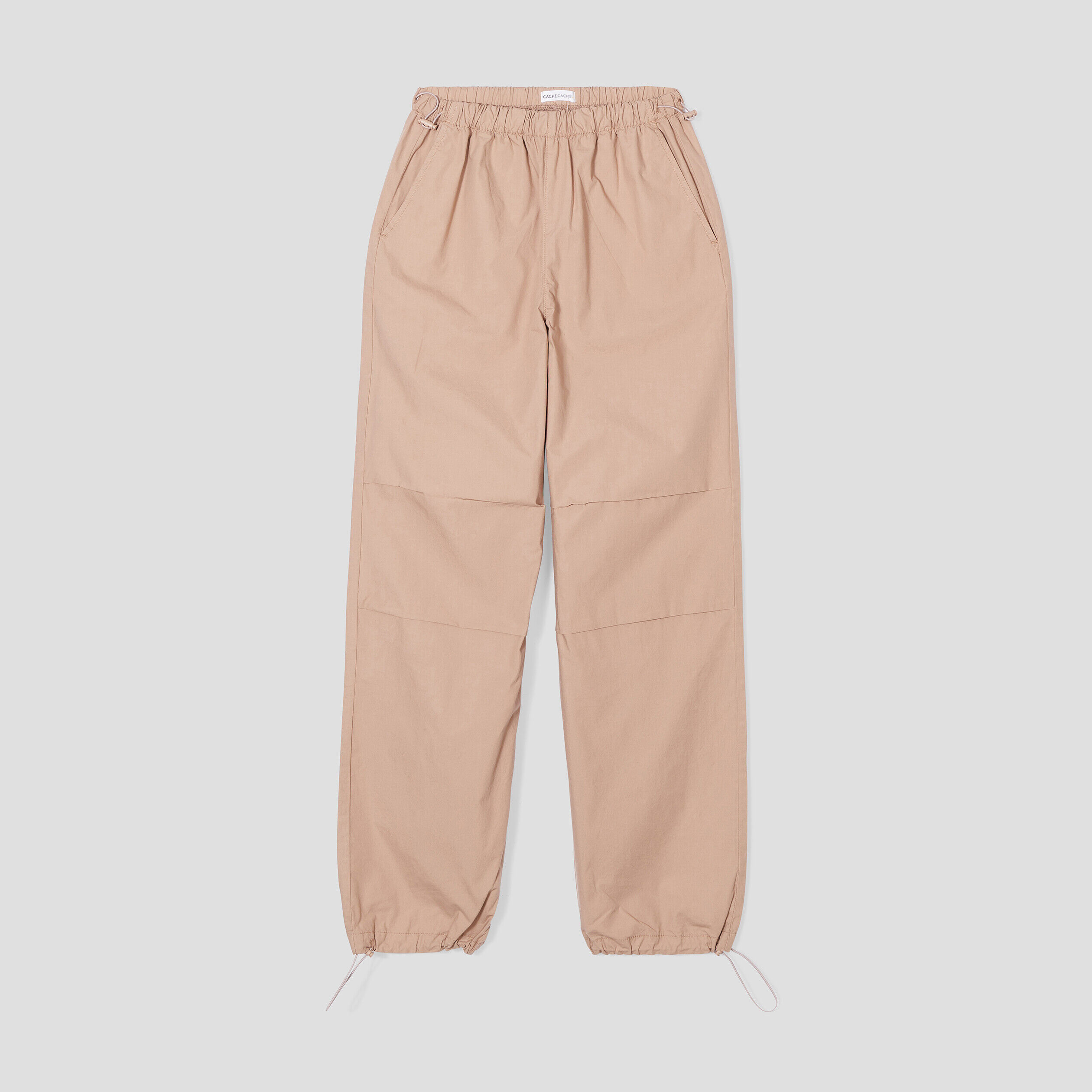 Pantalon loose élastiqué beige femme | Cache Cache