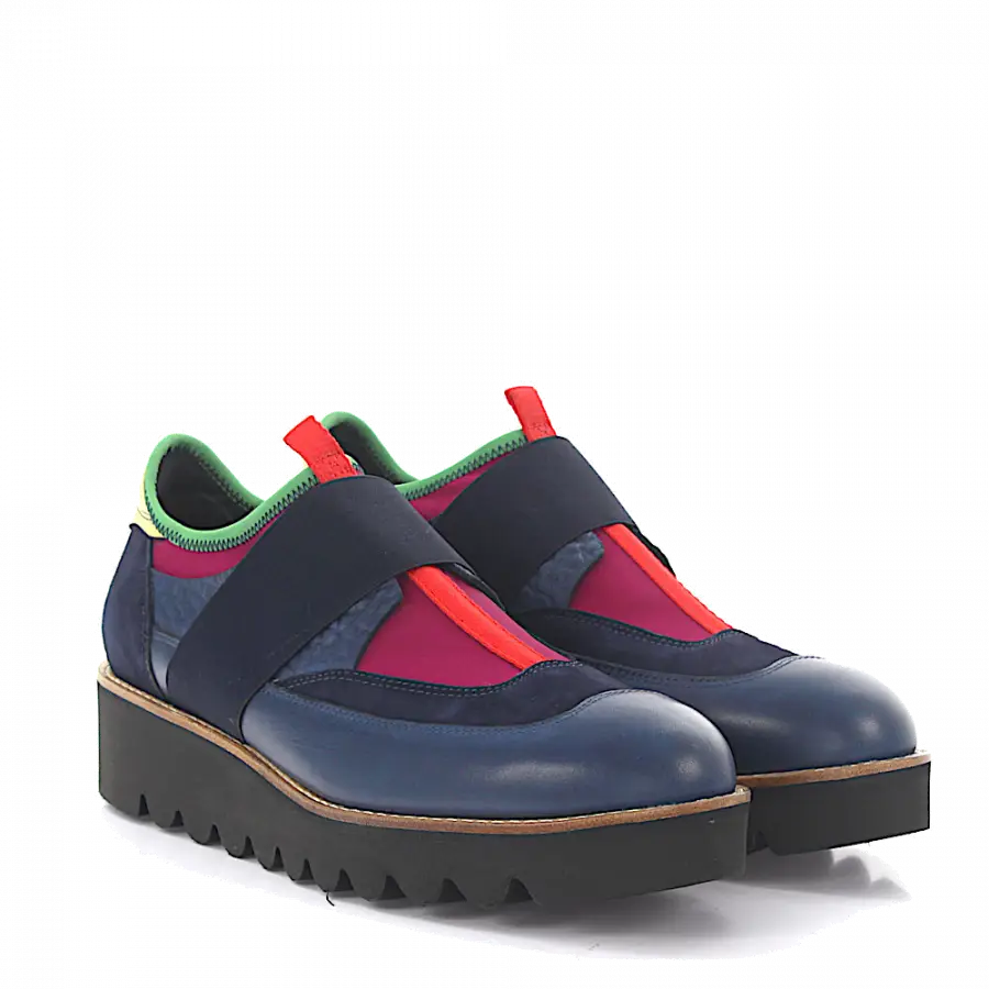 Truman's - Derby Glattleder Kalbsleder Stretch Veloursleder bunt - bunt