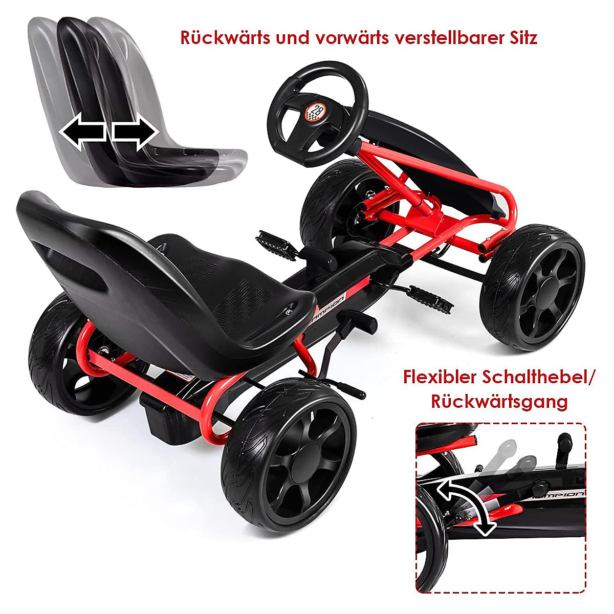 Gokart Mit Handbremse & EVA-Rädern