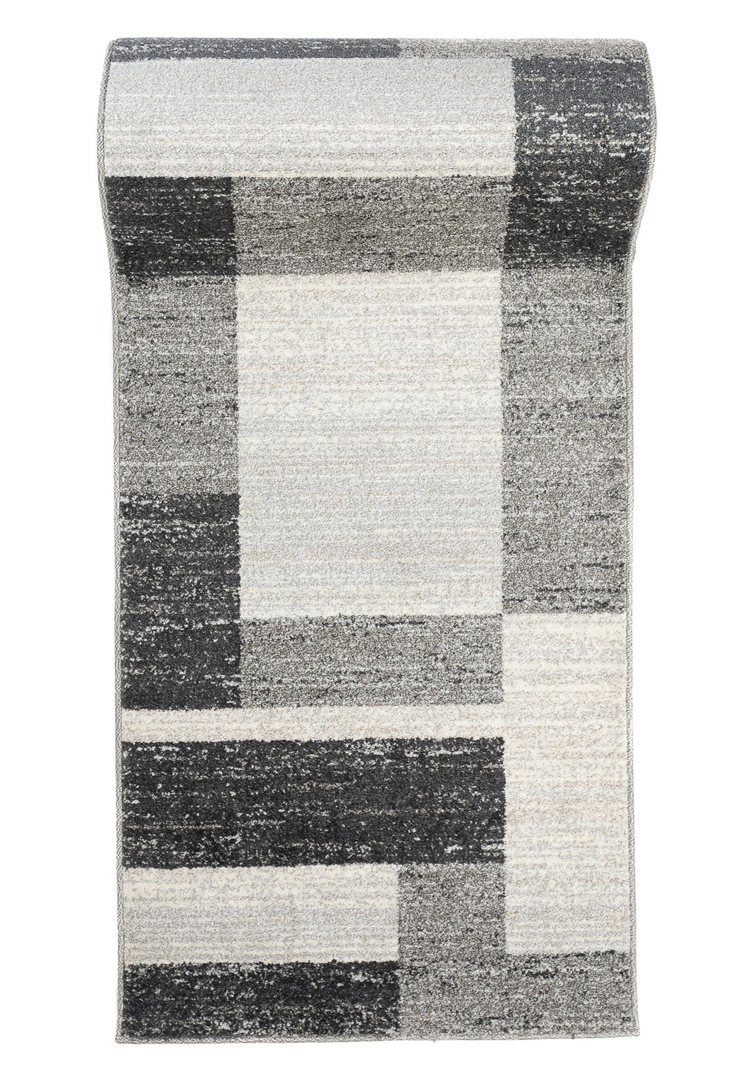 Läufer Läufer Flurläufer Modern für Vorzimmer, Küche - Grau, Mazovia, 70 x 100 cm, Kurzflor, Meterware, Höhe 10 mm, Kurzflor - niedrige Florhöhe