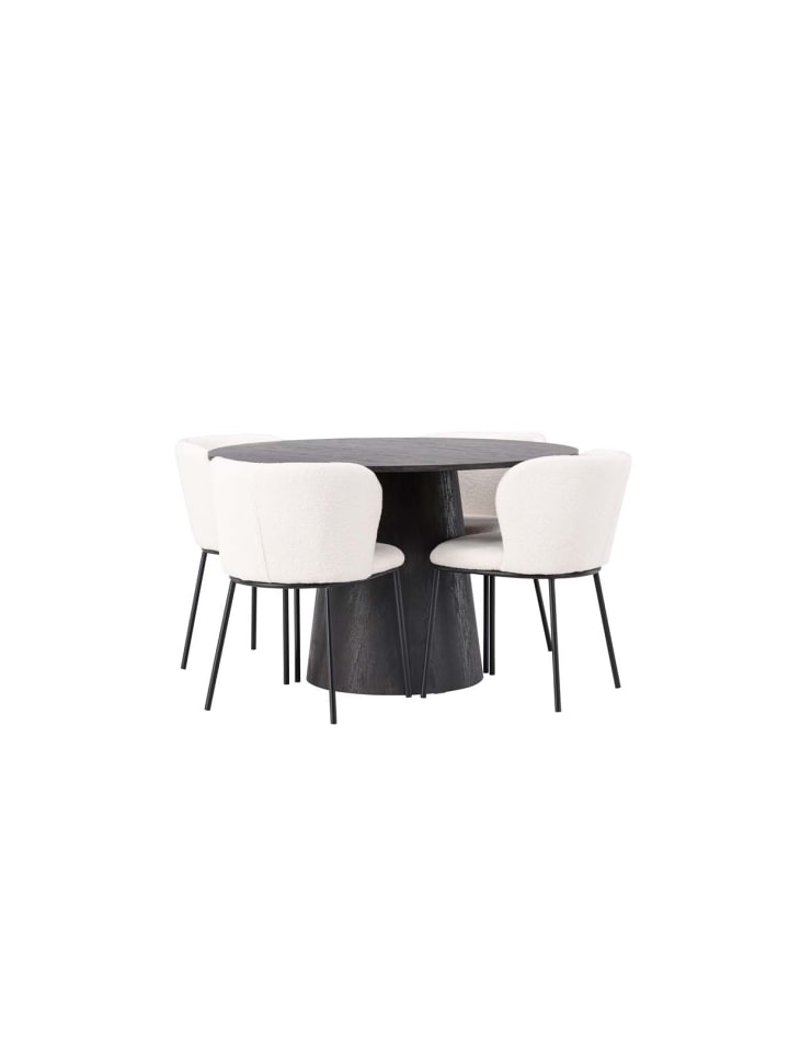 ebuy24 Essgruppe Lanzo 3 (5-teilig) Mocca 120 x 120 cm günstig kaufen onesize