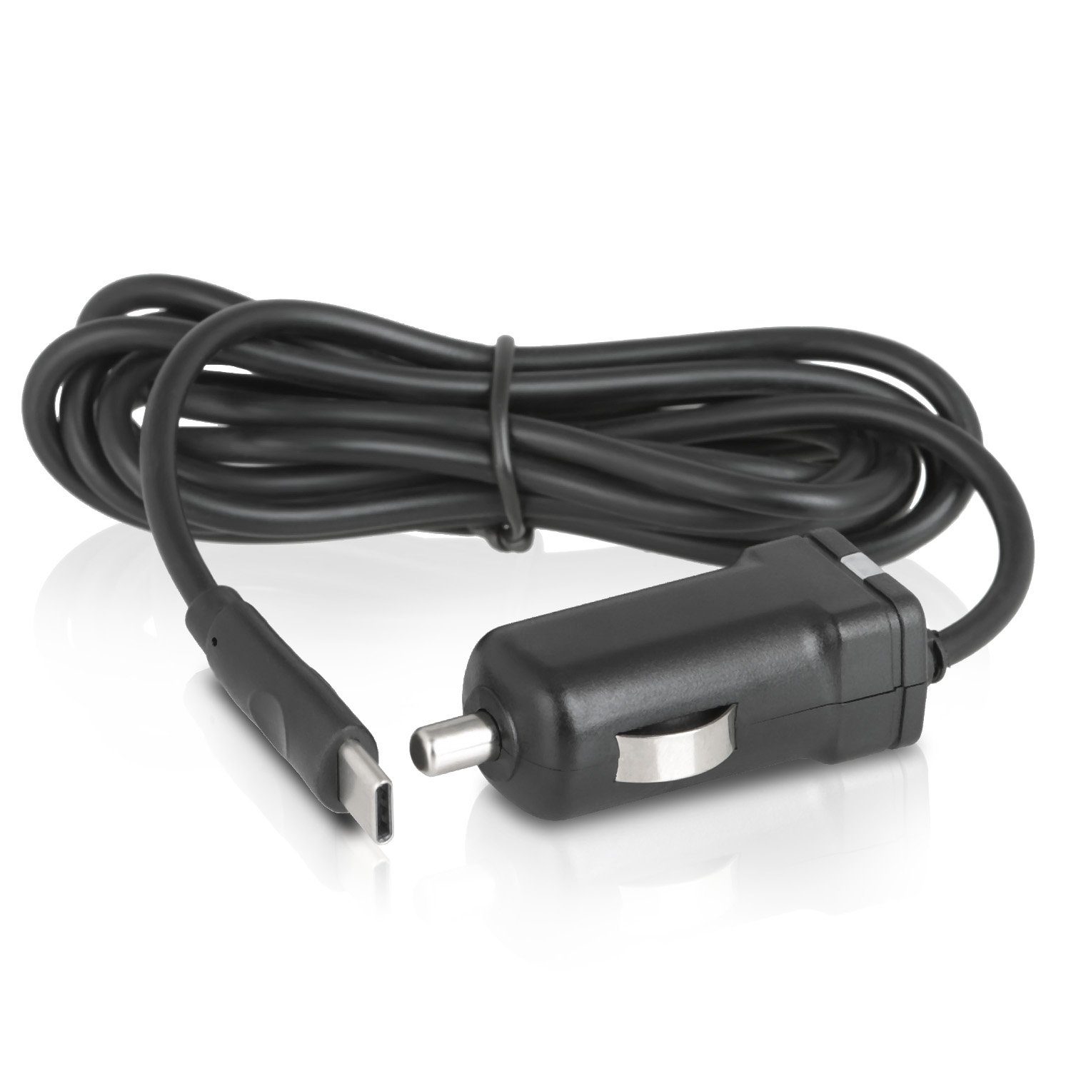 Wicked Chili 1,5m KFZ USB-C Ladekabel für Samsung Sony Huawei Xiaomi Auto-Adapter Zigarettenanzünder-Stecker zu USB-C, 150 cm, LED Licht, KFZ USB Ladegerät mit Typ C Stecker (150cm, 2.4A) kompatib