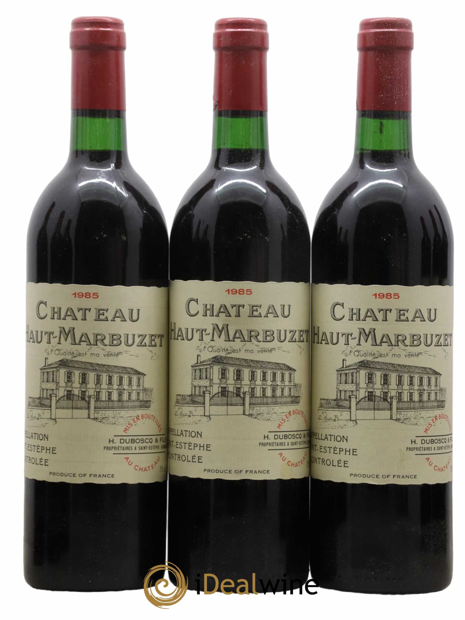 Château Haut Marbuzet  1985 - Lot de 12 Bouteilles