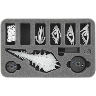 Feldherr 40 mm Half-Size Schaumstoff für Dropfleet Commander - Shaltari Schlachtschiff und Fregatten