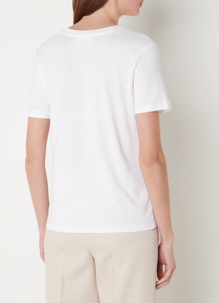 Selected Femme Essential organic cotton T-shirt with V-neck
