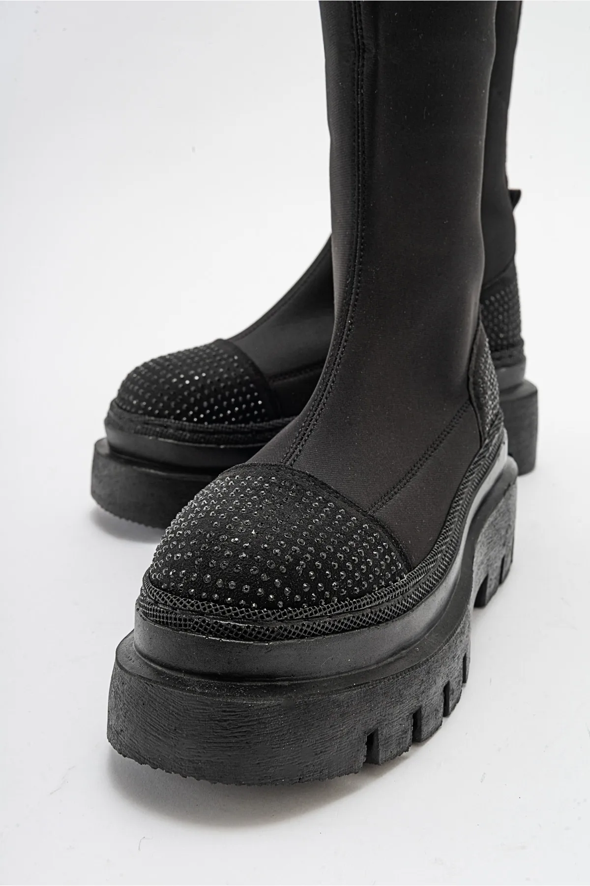 LuviShoes  ALBERT Black Stone Damenstiefel