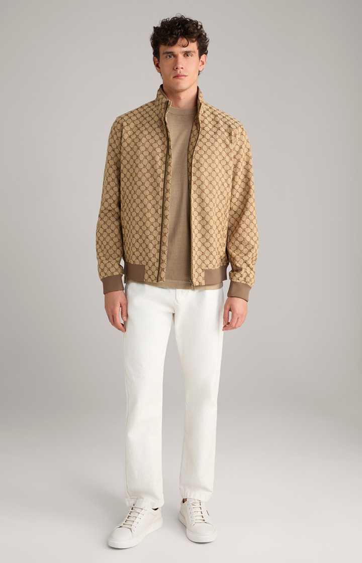 Cornflower-Jacke Escor in Beige/Braun gemustert