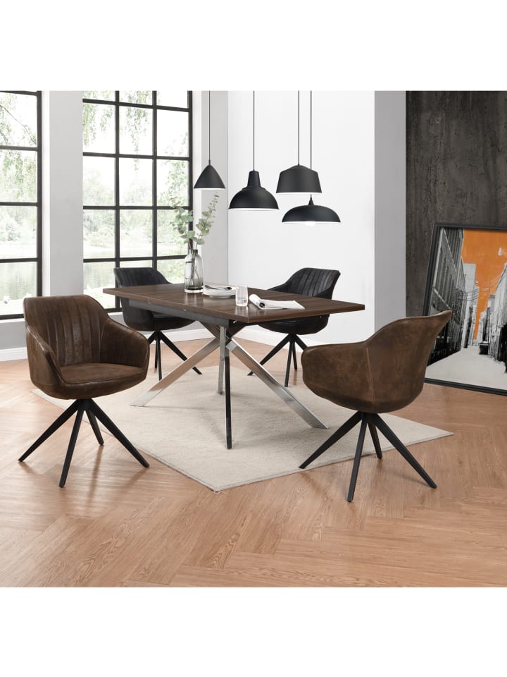 B&D Home Drehstuhl ARVIT in Braun - (B)58 x (H)81 x (T)61 cm günstig kaufen onesize