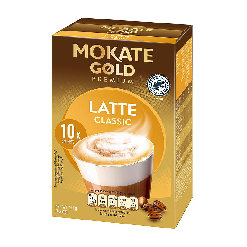 Mokate Kaffe 10 stk Premium Latte classic Mokate