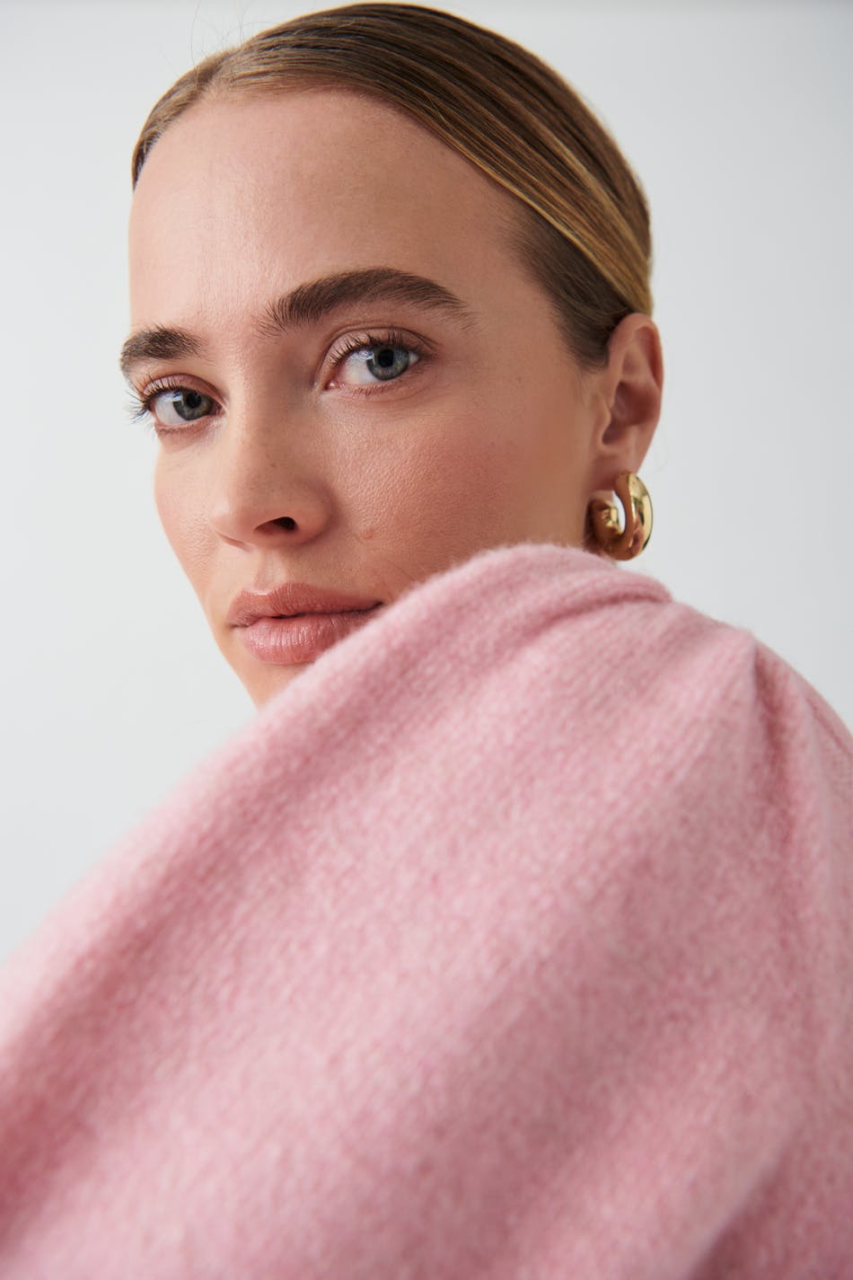Knitted puff sleeve top
