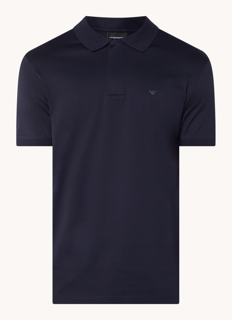 Emporio Armani polo majica regularnog kroja s logotipom i patentnim zatvaračem do pola