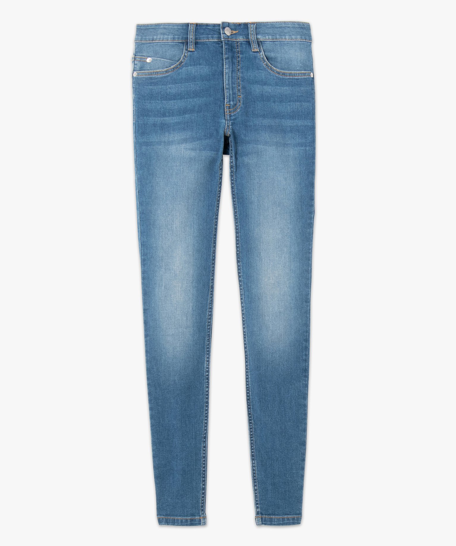 Jean Skinny taille normale délavé femme stone | GEMO