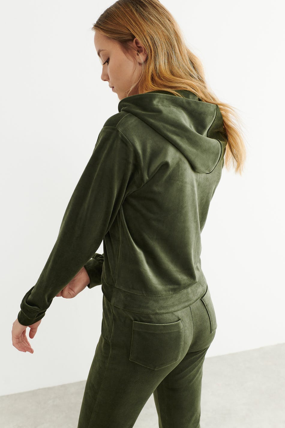 Y velour zip hoodie