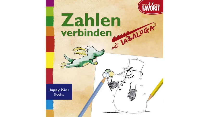 Zahlen verbinden mit Tabaluga - Beschäftigungsbüchlein aus der Serie „Happy Kids Books“