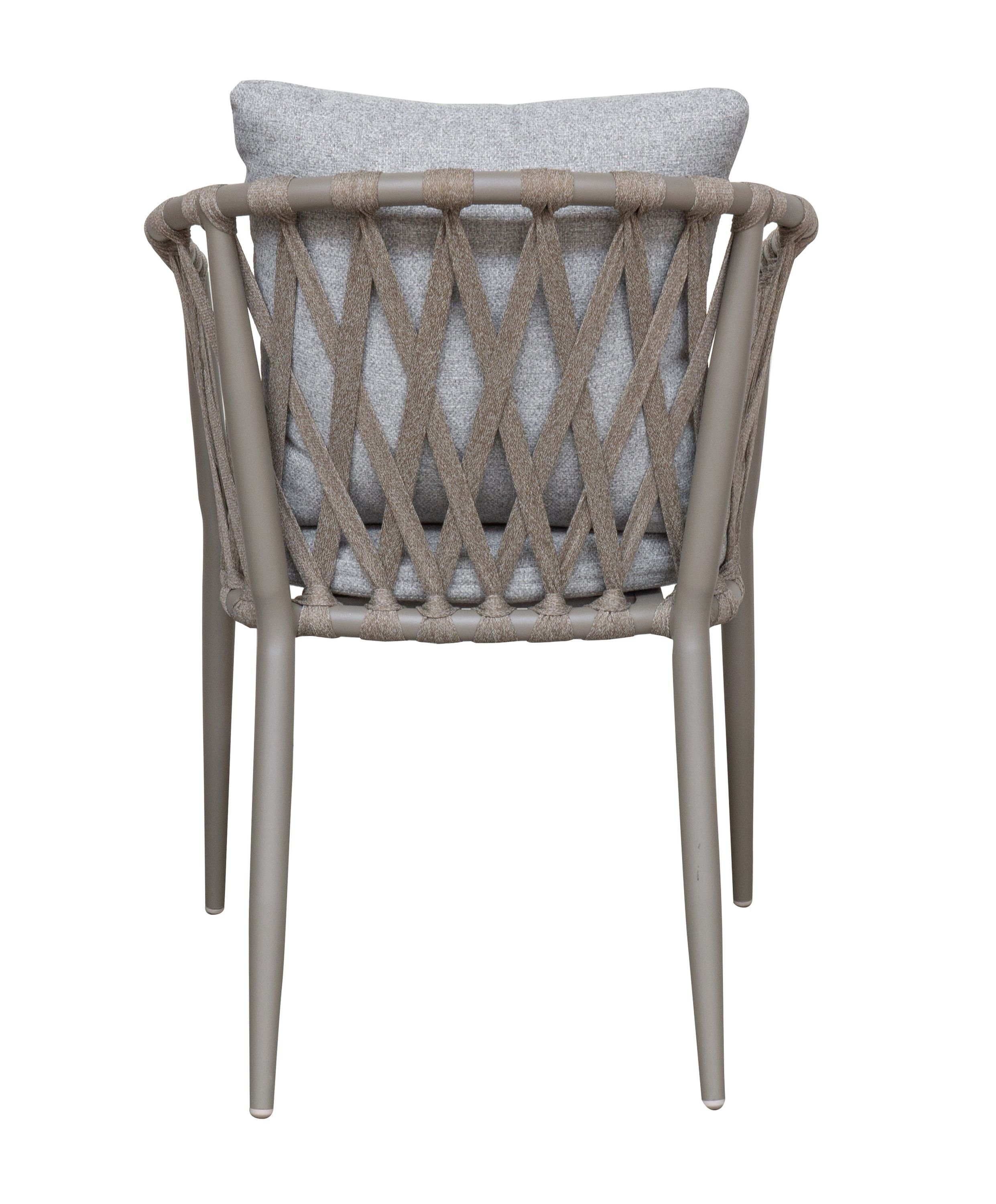 LC Garden Stapelstuhl LC Garden Sunrepo Armlehnstuhl Stapelstuhl Rope taupe Gartenstuhl