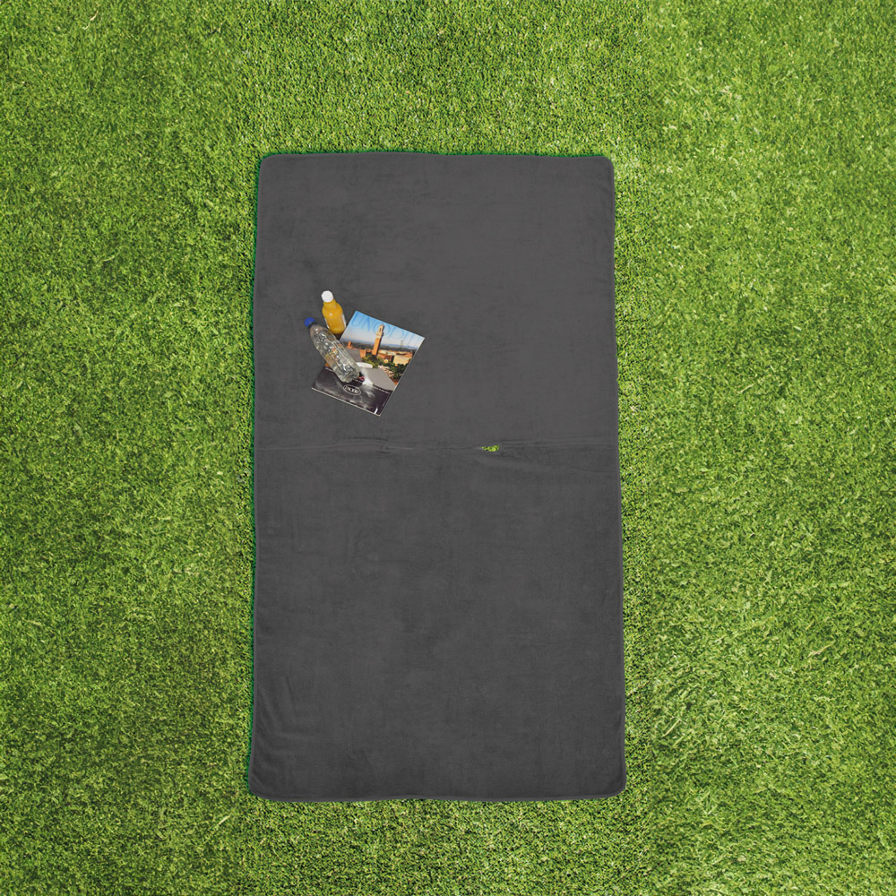 Sensino XL-Badetuch-Poncho 2in1, ca. 100 x 200 cm, Anthrazit