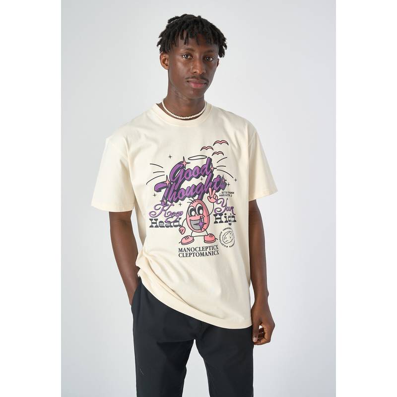 Cleptomanicx Good Vibes Printshirt Herren