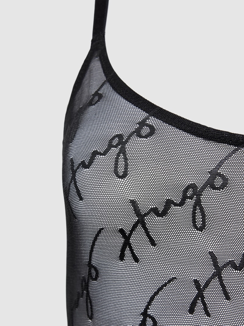 Body mit Logo-Muster in schwarz