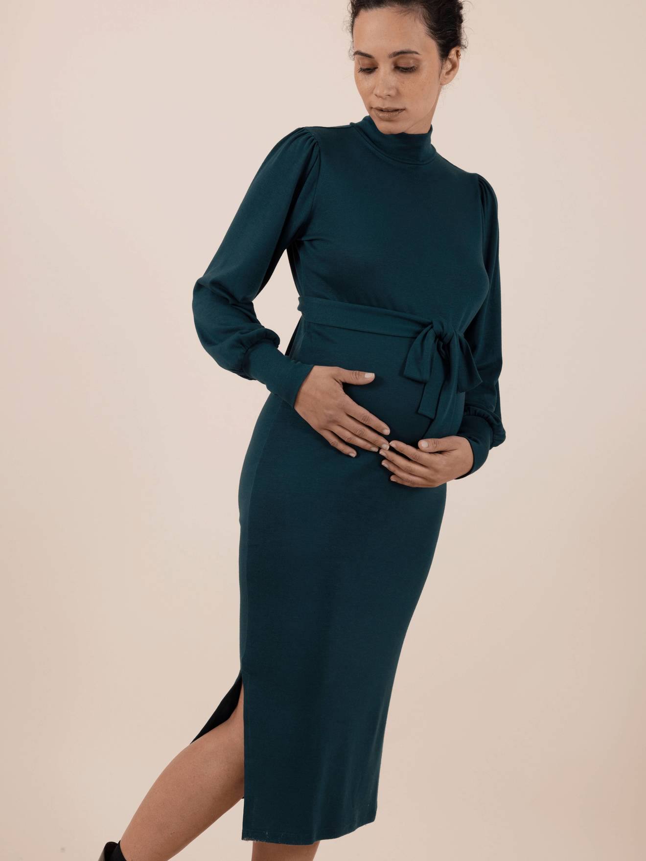 Envie de Fraise Strickkleid für die Schwangerschaft IRINA LS ENVIE DE FRAISE - tannengrün