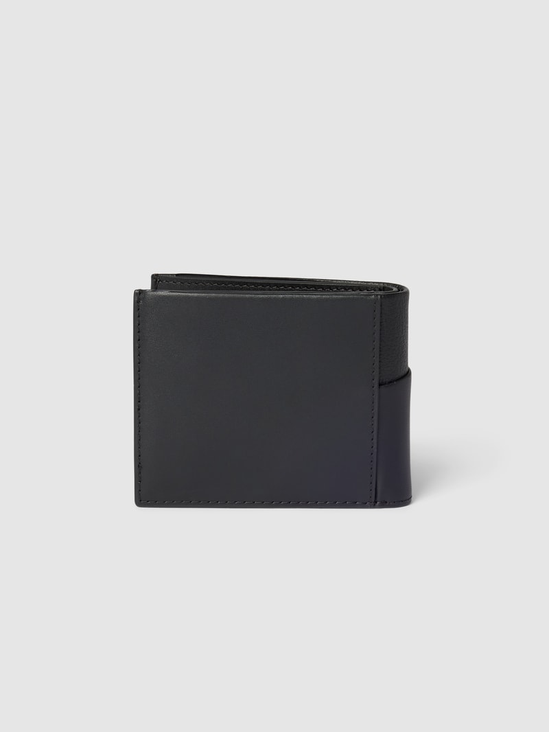 Portemonnaie mit Label-Details Modell 'DIAGONAL' in schwarz