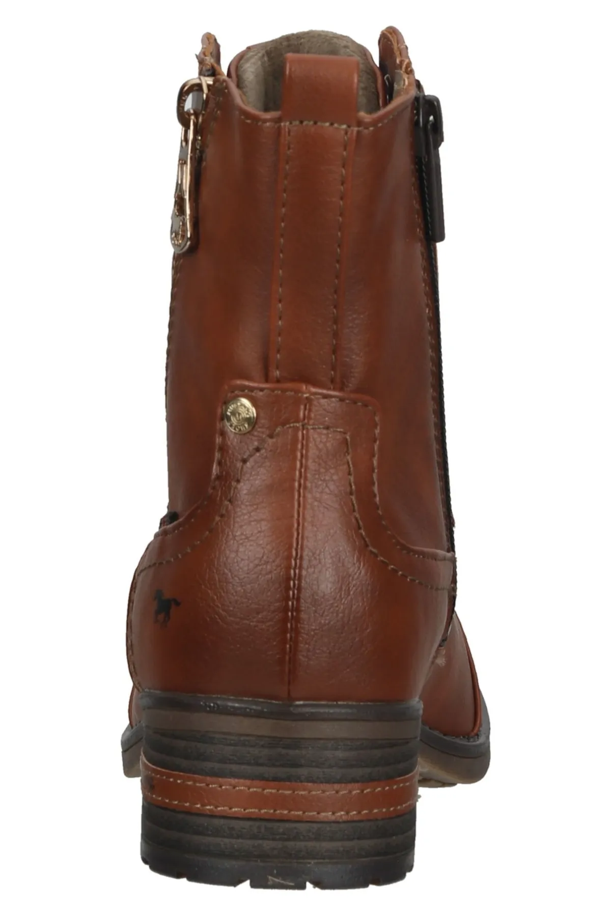 Mustang  Stiefelette - Braun - Blockabsatz