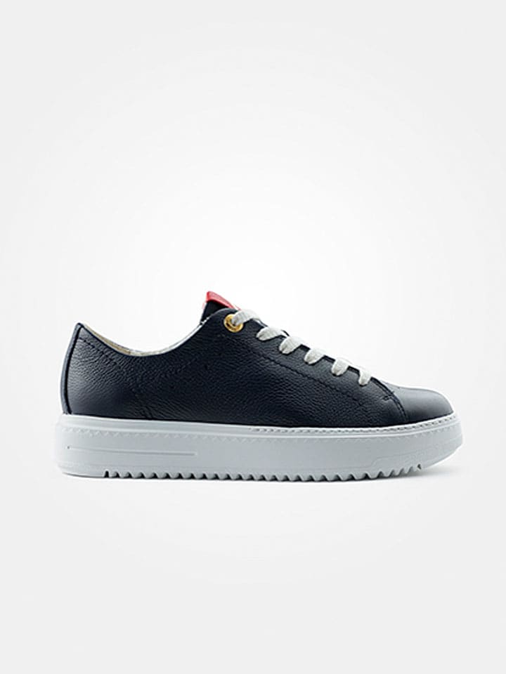 Paul Green Leder-Sneakers in Dunkelblau günstig kaufen