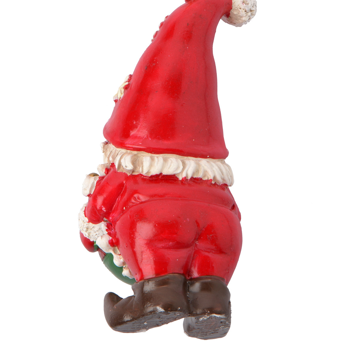 Dekofigur Weihnachtsmann mit Aufhängeschlaufe rot / weiss / grün