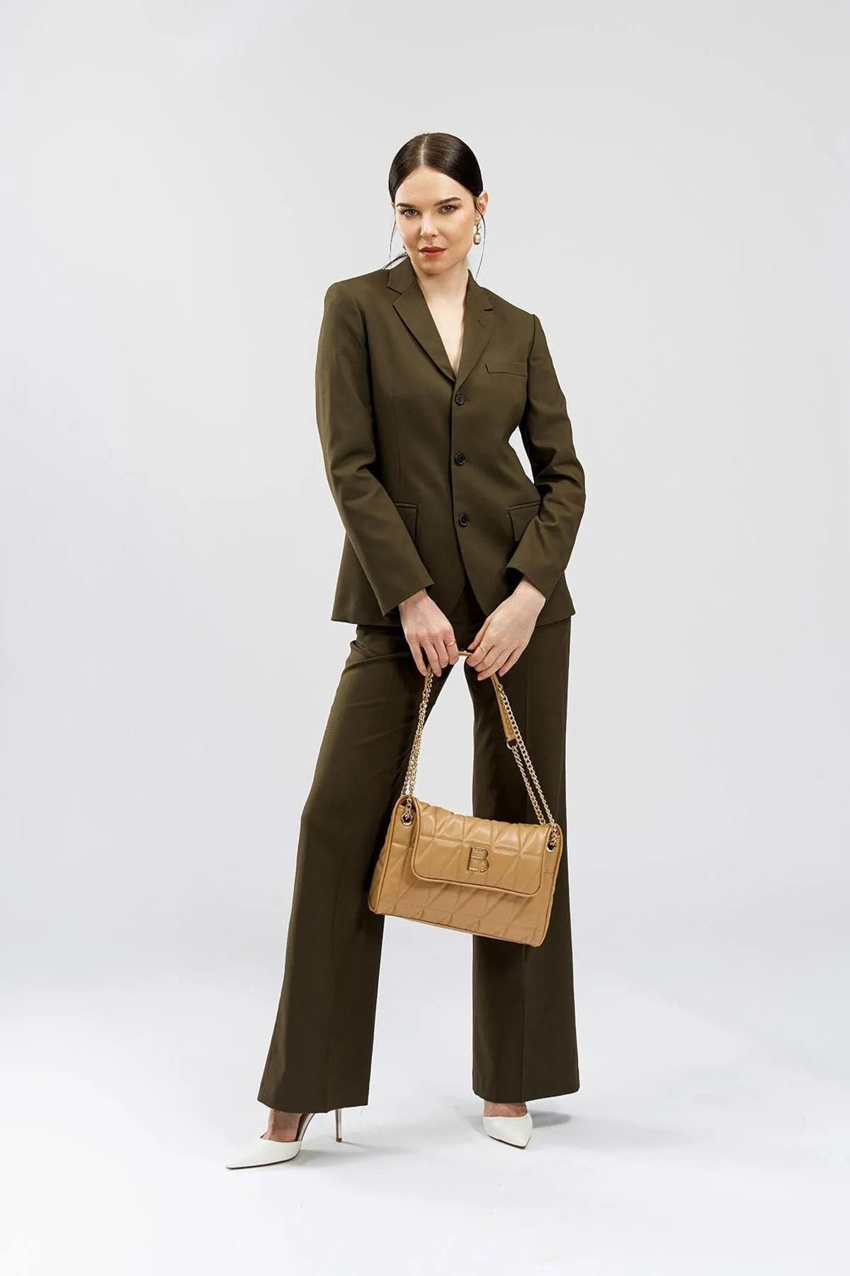 Lucky Bees  Gemusterte Hand- und Schultertasche für Damen mit Kettenriemen