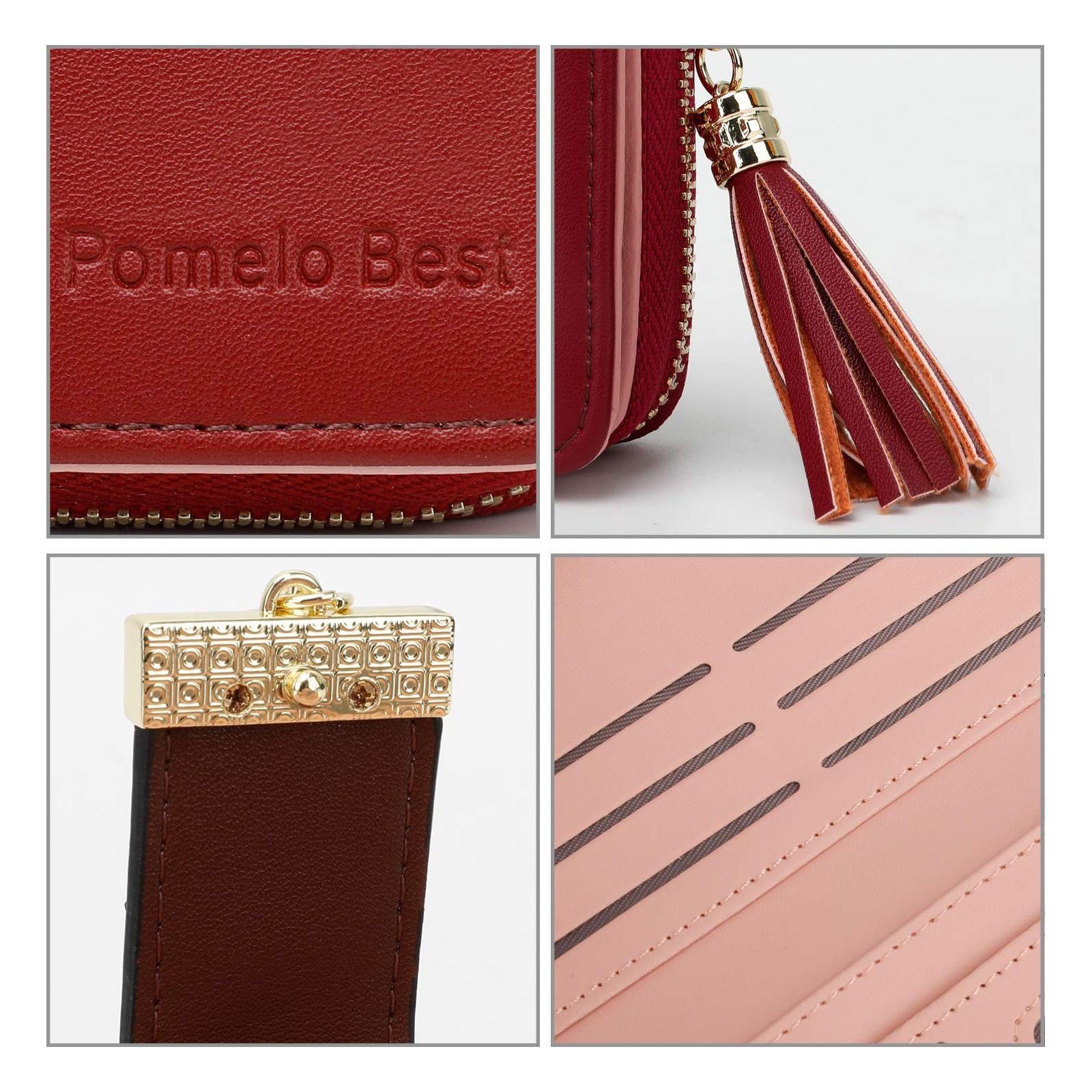 REDOM Geldbörse Damen Handytasche Portemonnaie Portmonee Geldbeutel Weich Leder Lang (Frauen Handtasche Ledergeldbörse Brieftasche mit 12 Kartenfächer, Slim Wallet, Kreditkartenetui, Kartenetui, Kartenhalter), NFC RFID-Schutz mit Münzfach Groß 19,5 x