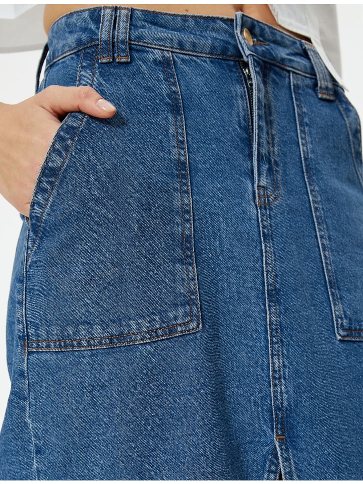 KOTON Rock in Mittel Indigo günstig kaufen