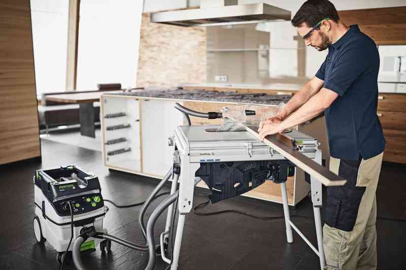 Sierra circular de mesa Festool 575828 TKS 80 EBS-Set de 254 mm con protección SawStop.