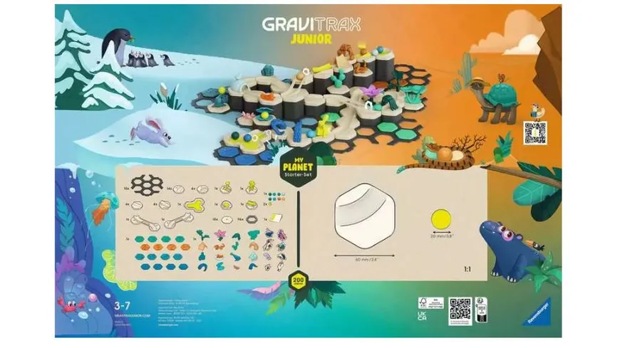 Ravensburger Beschäftigung - GraviTrax Junior Starter-Set XXL Planet