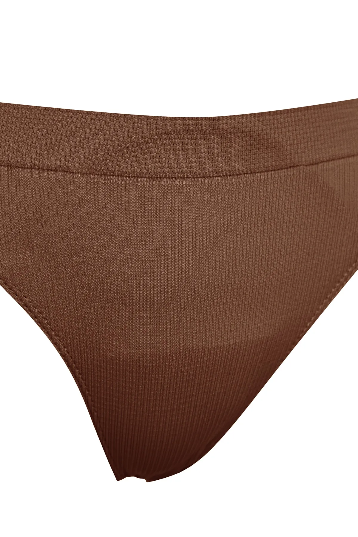 Trendyol Collection  Braun-Nude 2er-Pack nahtlose/nahtlose Tanga-Strickhöschen THMAW23KU00139
