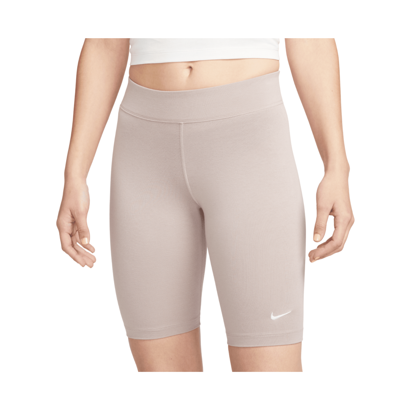 Nike Essentials Bike Short Damen Beige Weiss F272