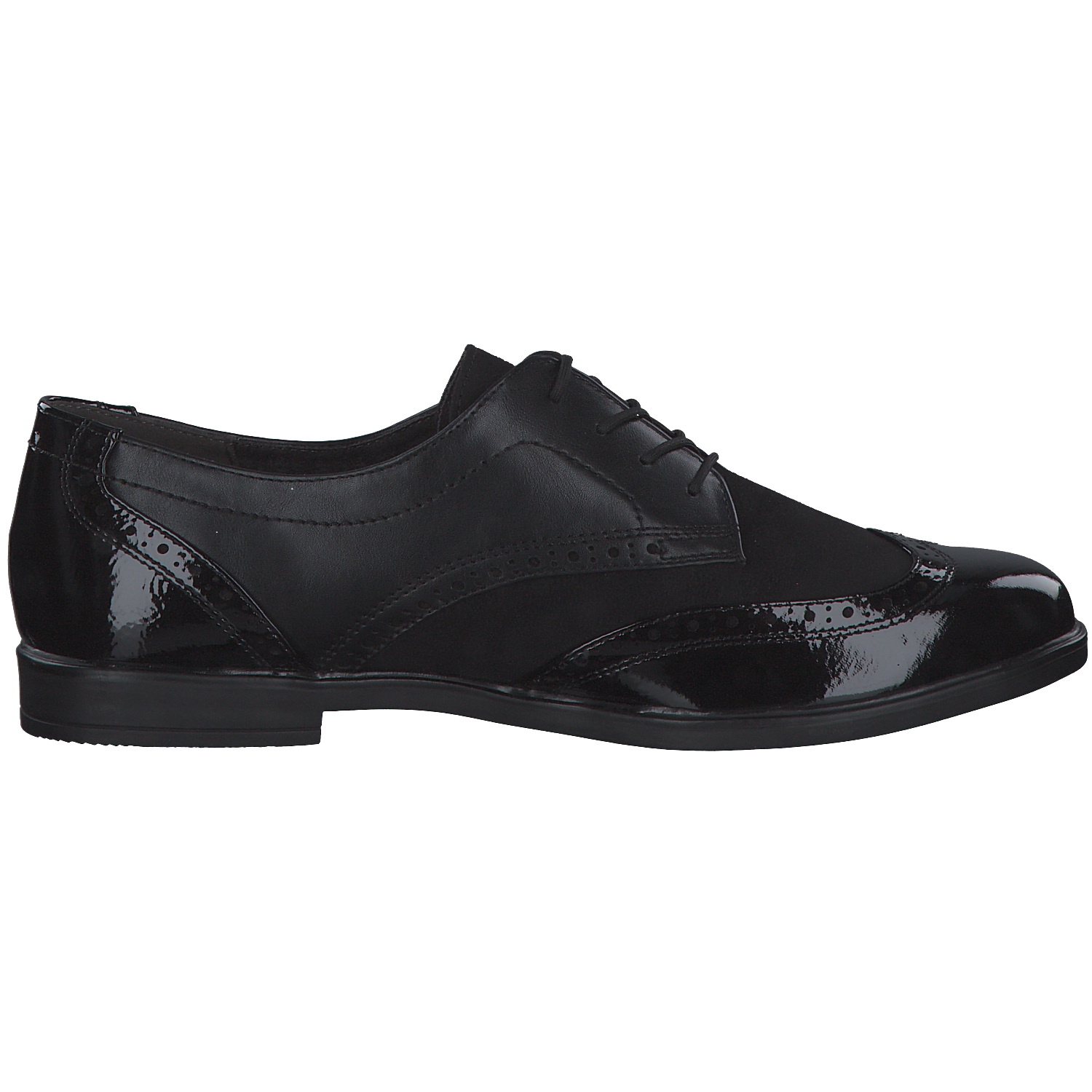 Jana Shoes 23260, Schnürschuhe, Damen, Schwarz
