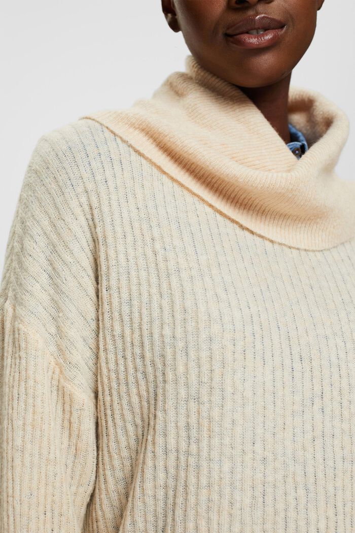 Turtleneck-Pulli aus Wollmix