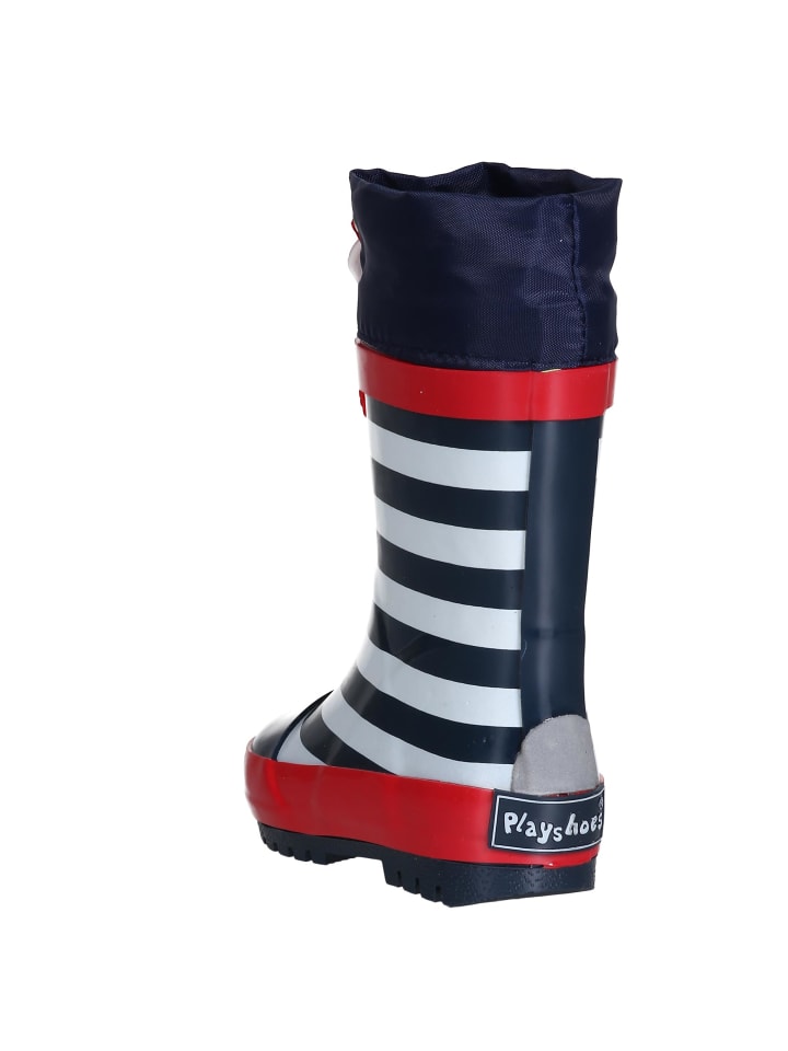 Playshoes Gummistiefel maritim in Marine/weiß günstig kaufen
