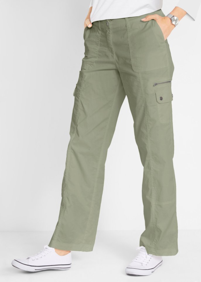 Baumwoll Cargohose mit Bequembund, Loose Fit