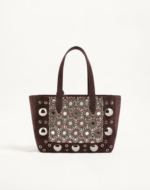 Bolsa de compras média bordada Valentino Garavani Nellcôte