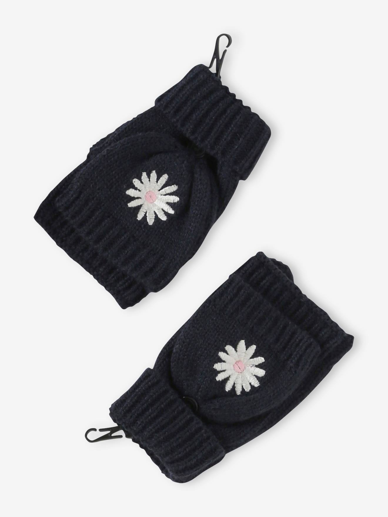 Vertbaudet Mädchen-Set: Mütze, Rundschal & Handschuhe - marine