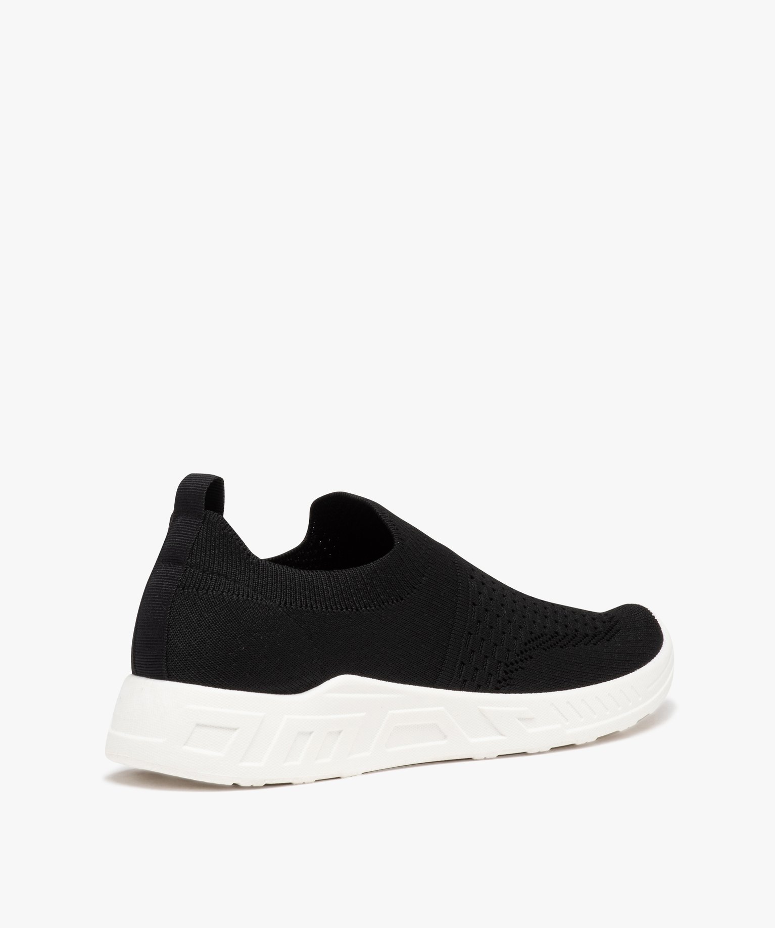Baskets femme extra souples en maille unie noir | GEMO