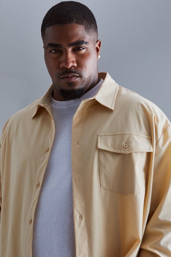 Plus smartes Stretch Utility-Overshirt