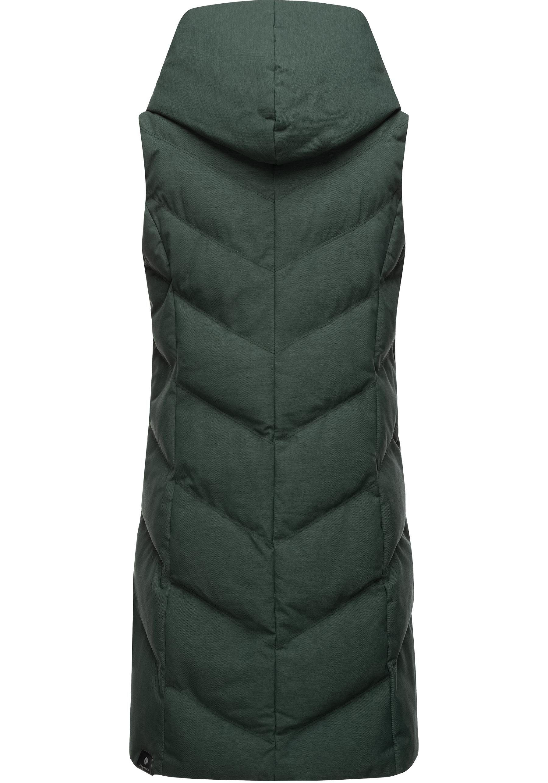 Ragwear Steppweste Natalka Vest stylische, gesteppte Winterweste mit gefütterter Kapuze