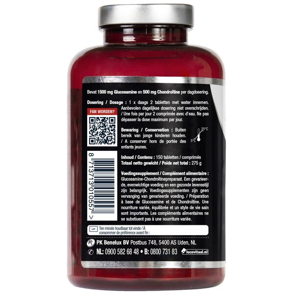 Comprimidos de Glucosamina Condroitina Lucovitaal 1500/500mg, 150 unidades