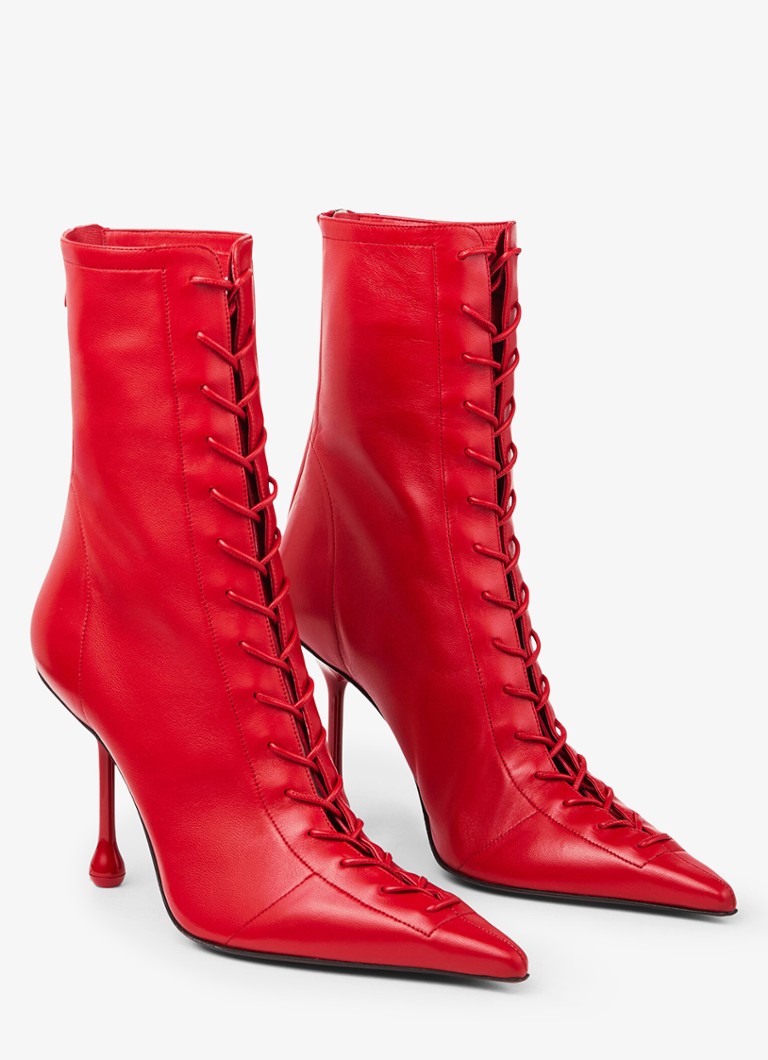 Jimmy Choo  Scarlett 95 enkellaarsje van lamsleer