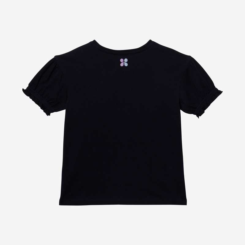 T-shirt fille manches ballon bleu Catimini