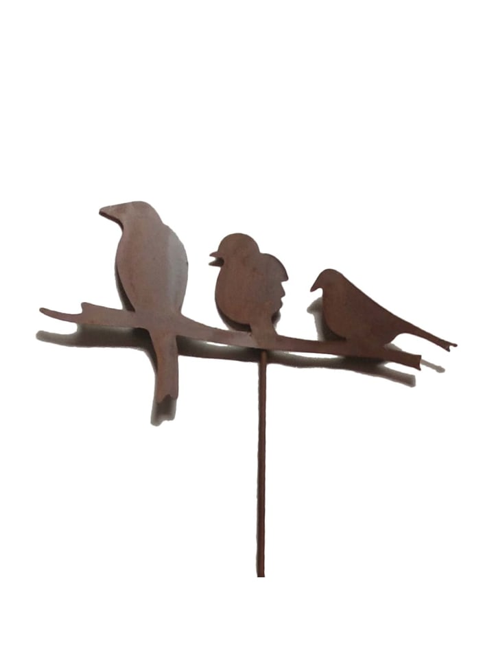 UNUS Gartenstecker Rost Vögel in Braun günstig kaufen onesize