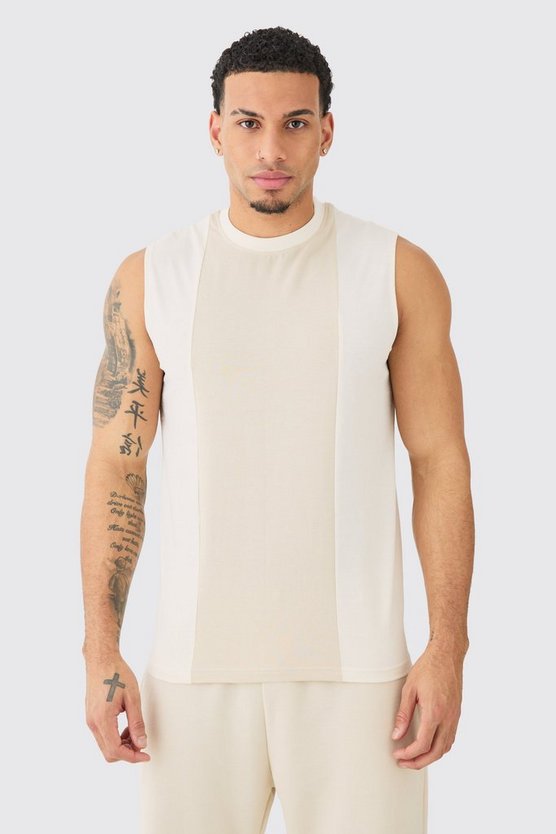 Slim-Fit Colorblock Tanktop